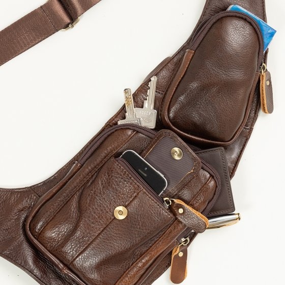 Herren Leder Cross-tas 