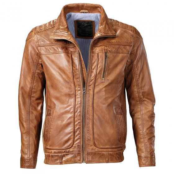 Blouson sportif en cuir 