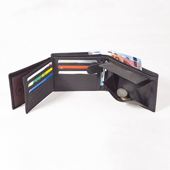 Portefeuille anti-RFID en cuir de buffle 