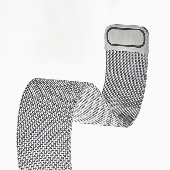 Bracelet milanais à fermoir magnétique 22 mm | Argenté