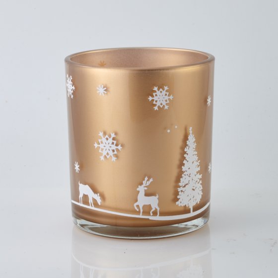 Bougeoir en verre pour bougie chauffe-plat 