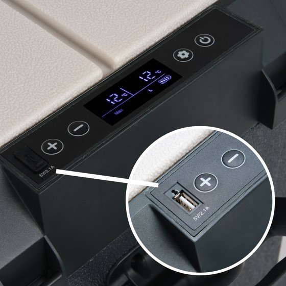 Mobiele koelkast en vriezer met 2 compartimenten 