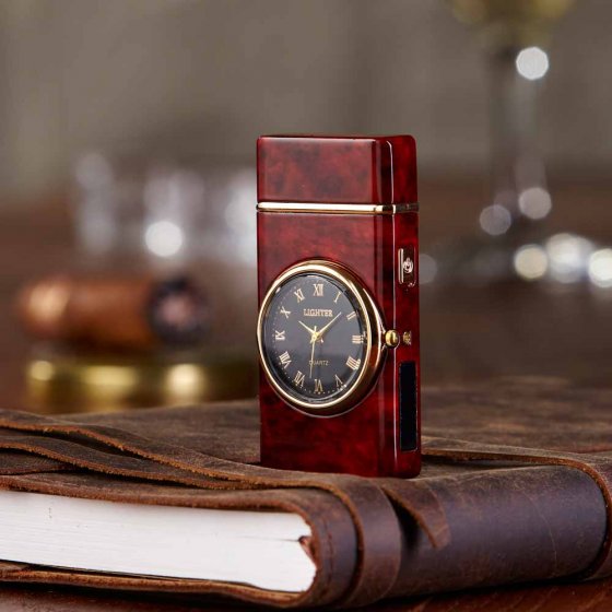 Briquet plasma avec affichage de l'heure 