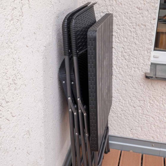 Ensemble de salon pliant aspect rotin 