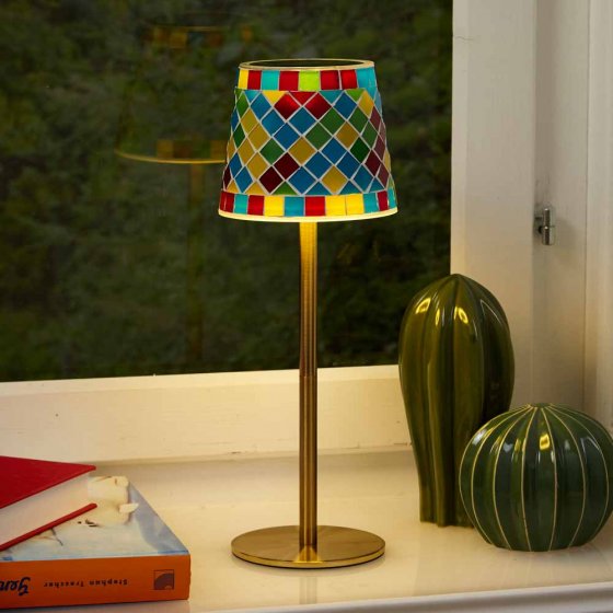 Lampe de table mosaïque solaire 
