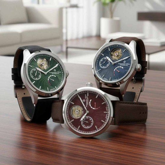 Montre automatique « Tourbillon » Bleu