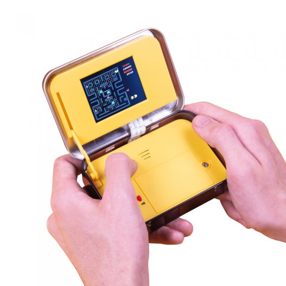 Tetris spelconsole in een blik 