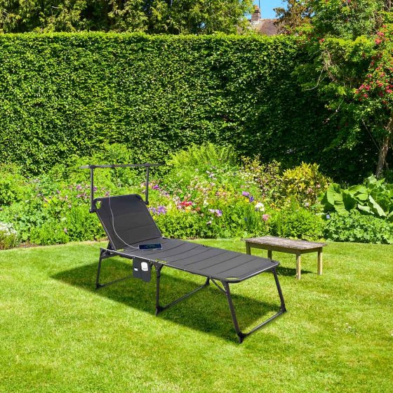 Chaise longue pliante solaire 