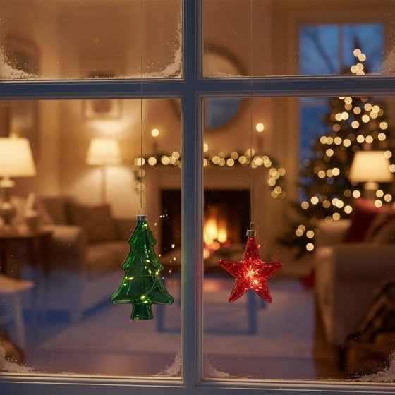 LED-kerstboom van glas 