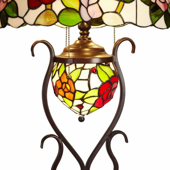 Staande lamp "Rozen" in Tiffany-stijl 