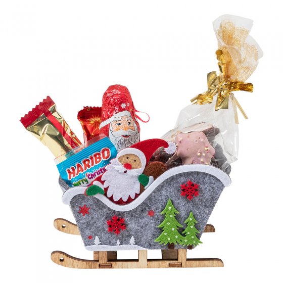 Traîneau de Saint-Nicolas avec friandises 