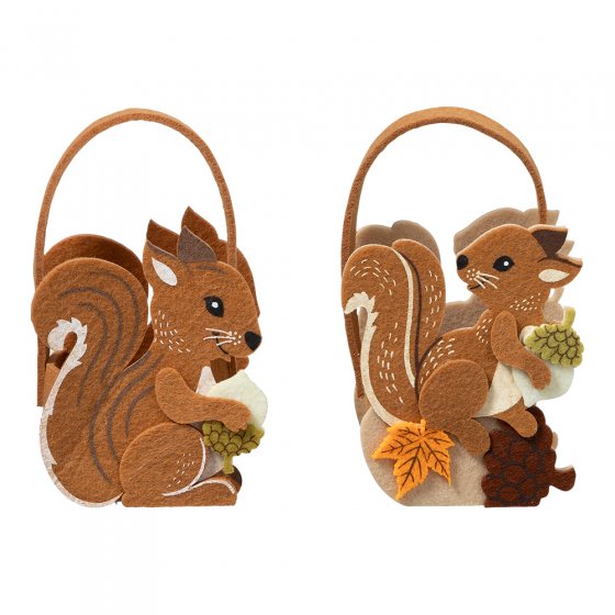 Eekhoorntasje met snoepjes set van 2 