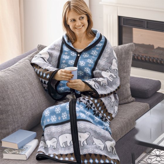 Couverture douillette avec manches 