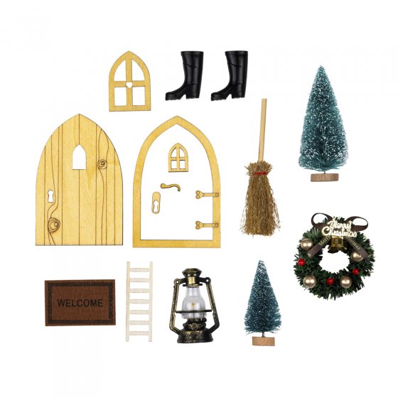 Kabouterdeurtje met accessoires 