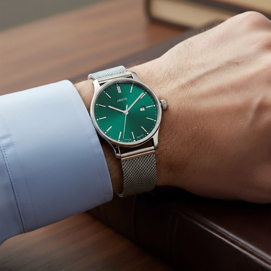 Montre Milanaise pour homme  Vert