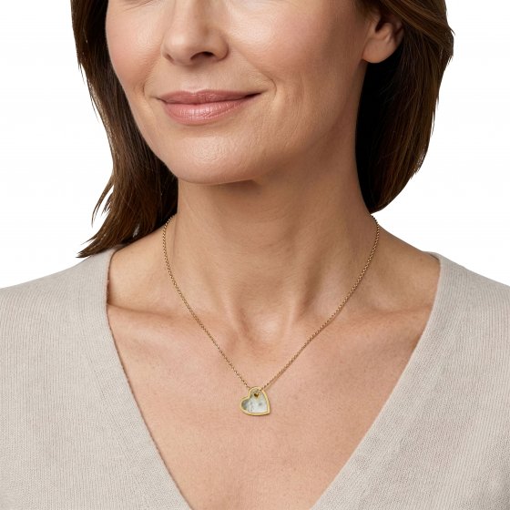 Collier avec cœur en nacre 