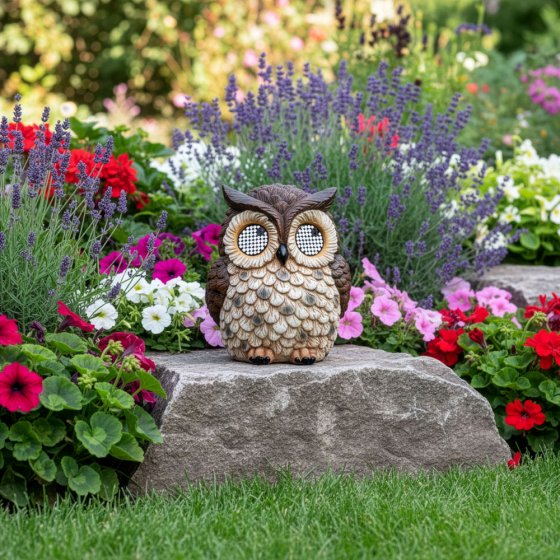 Hibou solaire aux yeux qui bougent 