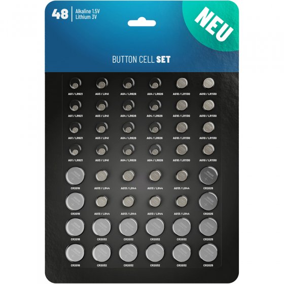 Assortiment de 48 piles boutons 