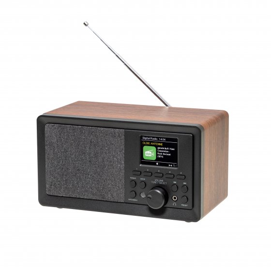 Retro DAB+-radio in houtlook 