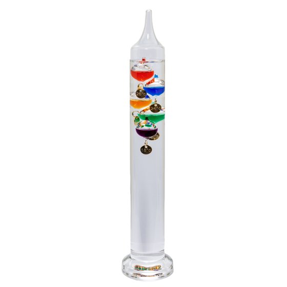 Thermomètre en verre Galileo de 28 cm 