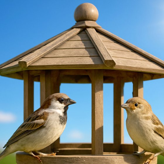 Mangeoire à oiseaux sur pied 