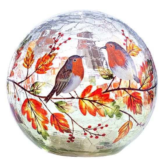 Boule de verre LED « L'automne » 
