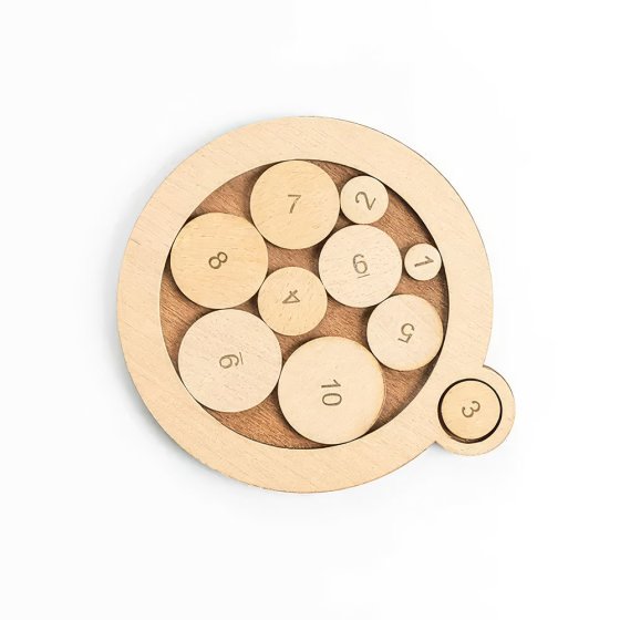 Schijf-puzzelspel „Getallencirkel“ 