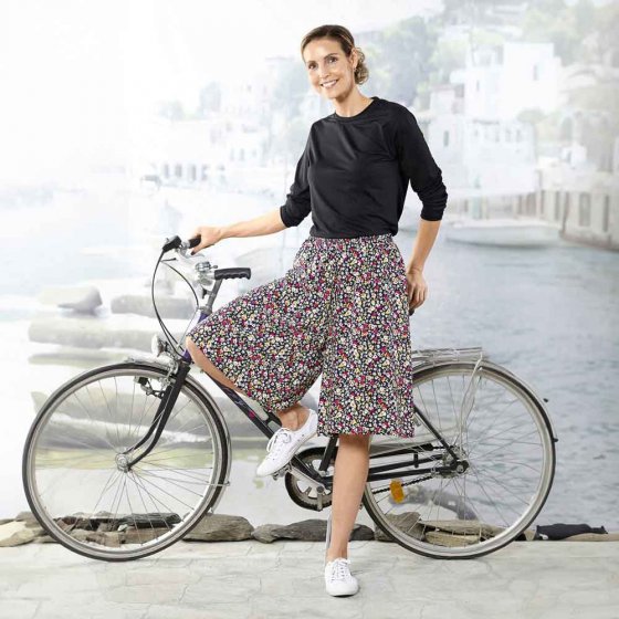 Culotte met bloemmotief 