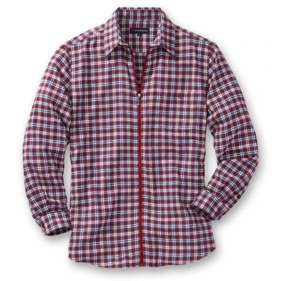 Chemise de  flanelle zippée XL (43/44) | Bleu