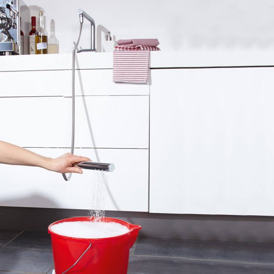 Wastafeldouche met duohaak 