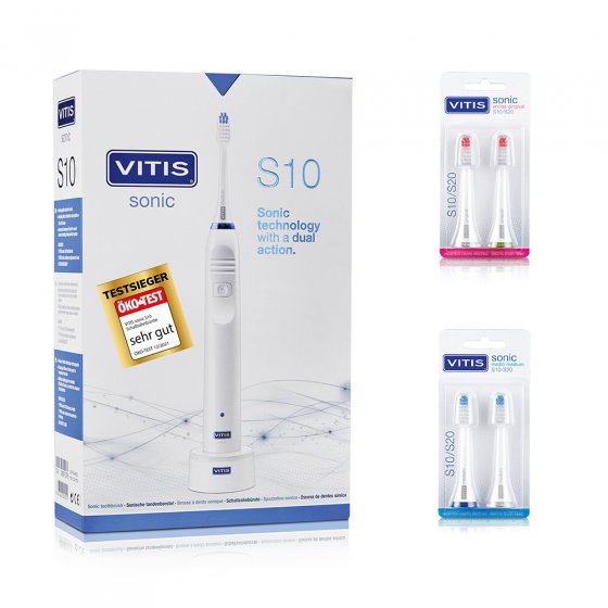 Ultrasone tandenborstel met reserveborstels 