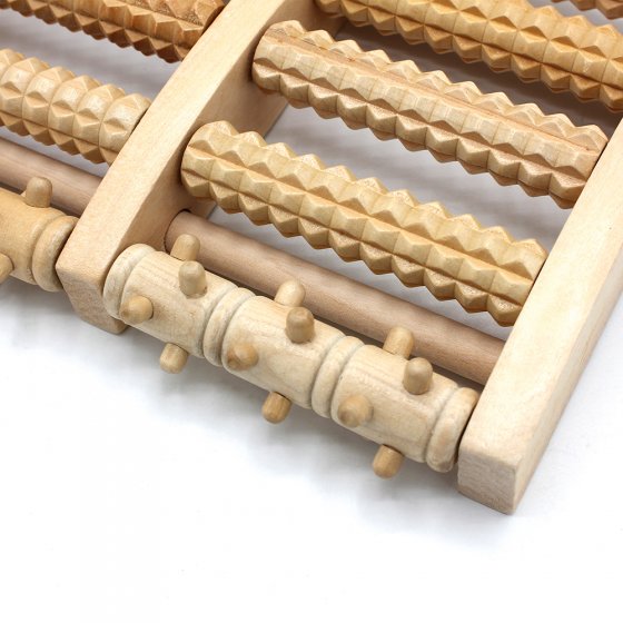 Masseur en bois pour les pieds, 10 rouleaux 
