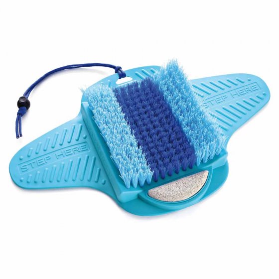 Brosse de lavage des pieds 2 en 1 avec pierre ponce 