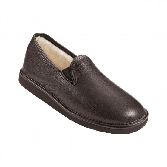 Chaussons doublés d.laine,marr 46 | Marron