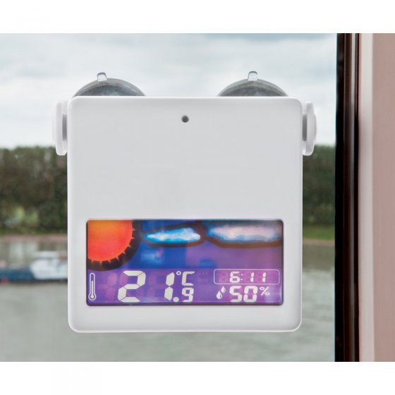 Thermomètre de fenêtre solaire et numérique 