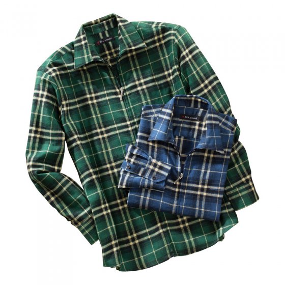 Flanellen hemd met ritssluiting in set van 2 