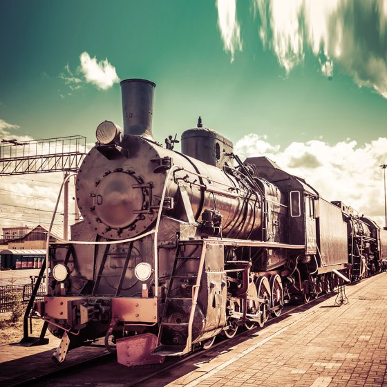 Wandklok 'Nostalgic Train' 