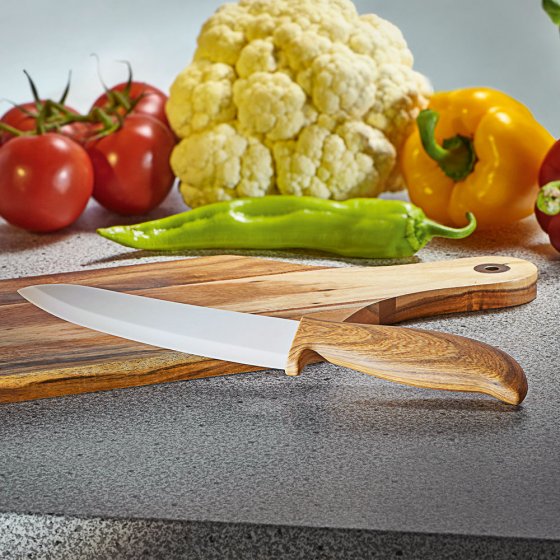 Set de couteaux céramique aspect bois 