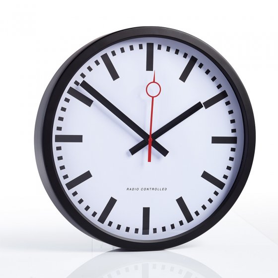 Radiogestuurde wandklok 'station' 