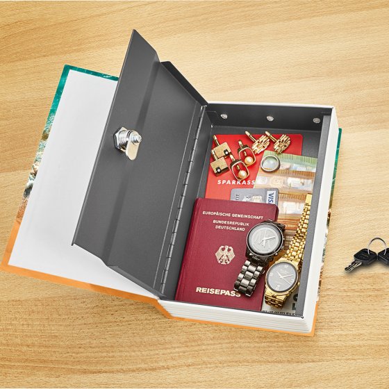 Livre coffre-fort avec serrure à barillet « Ocean » 