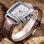 Retro herenhorloge met leren band - 3