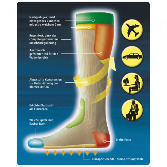 Katoen Steunkousen XL (43-45) | Beige