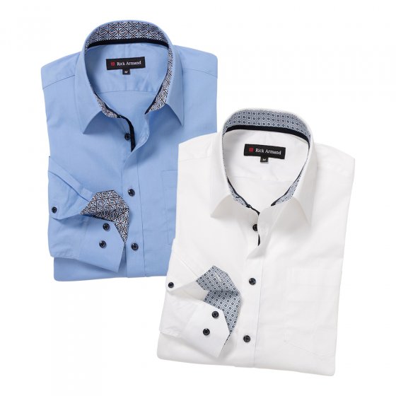 Chemise stretch contrastée 