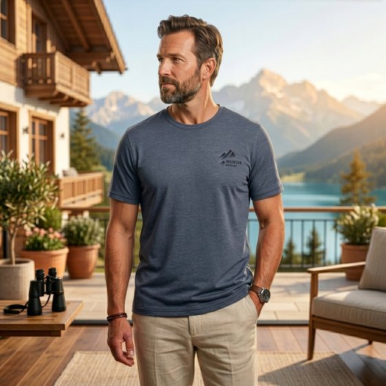 Licht heren T-shirt XXL (120/124) | Marine