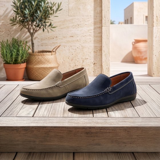 Heren mocassins 46 | Blauw