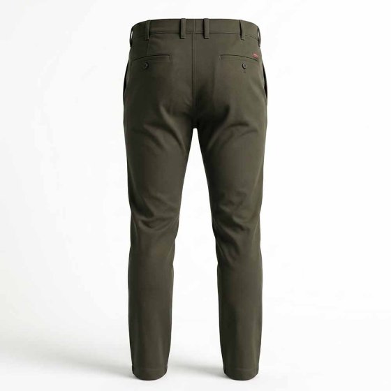 Katoenen broek met elastische tailleband 52 | Donkergroen