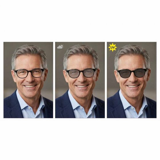 Fotochromische vergrotingsbril 