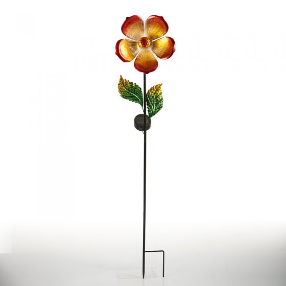 Fleur métallique à effet lumineux 