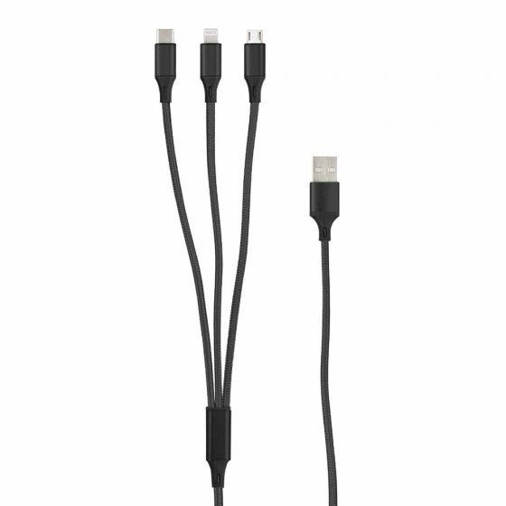 USB-oplaadkabel 3-in-1 Rood