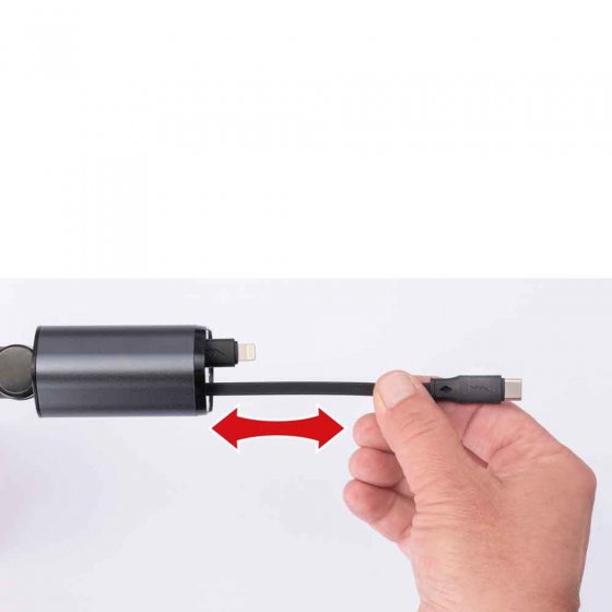 Chargeur 4 en 1 câbles intégrés pour voiture 